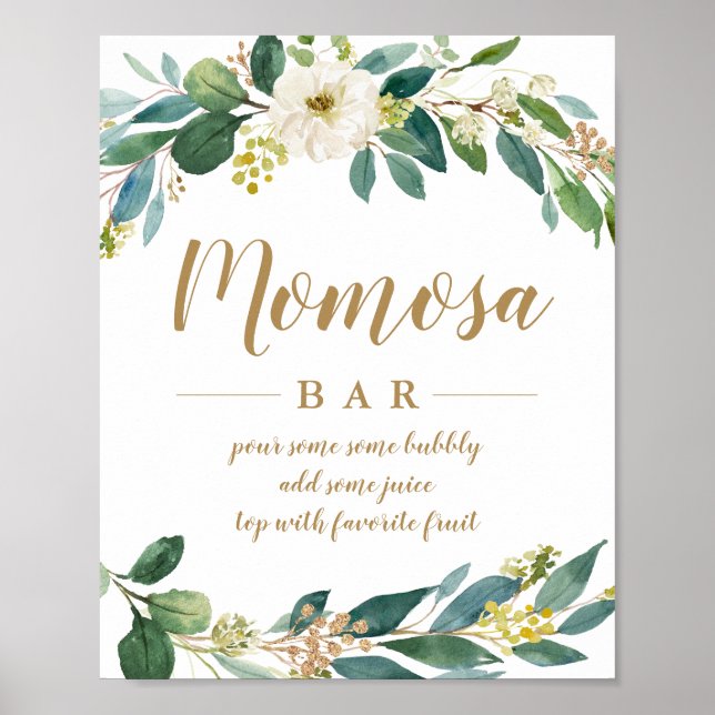Greenery Momosa Bar Sign (Front)