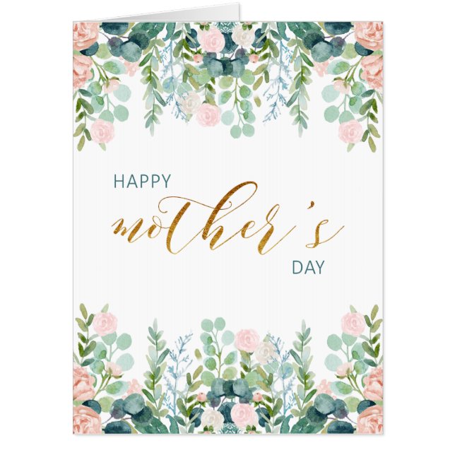 Greenery Mother's Day Greeting Card (Front)