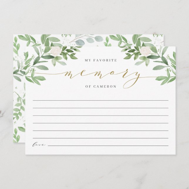 Greenery My Favorite Memory Retirement Party (Front/Back)