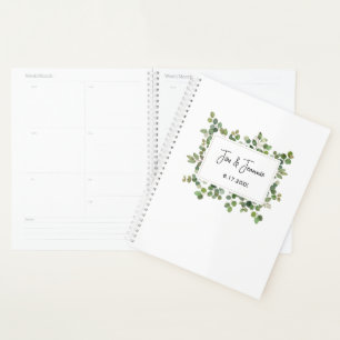 Greenery NAME & NAME Wedding DATE Timeless Couple Planner