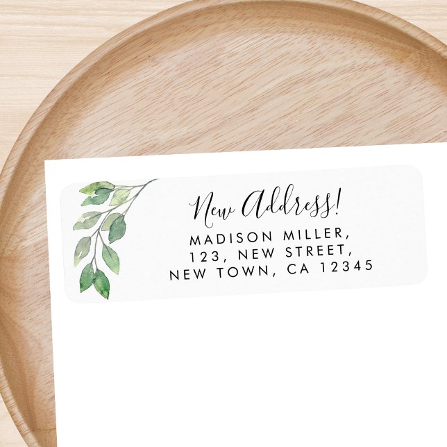 Greenery New Address Return Address Label (Creator Uploaded)
