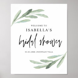 Greenery Olive Branch Welcome Bridal Shower Sign