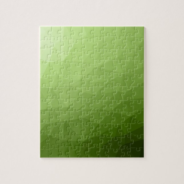 Greenery ombre gradient geometric mesh pattern jigsaw puzzle (Vertical)