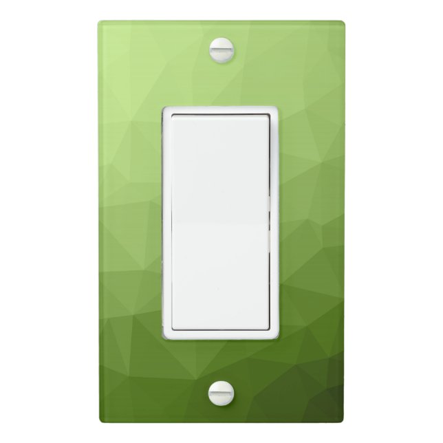 Greenery ombre gradient geometric mesh pattern light switch cover (In Situ)