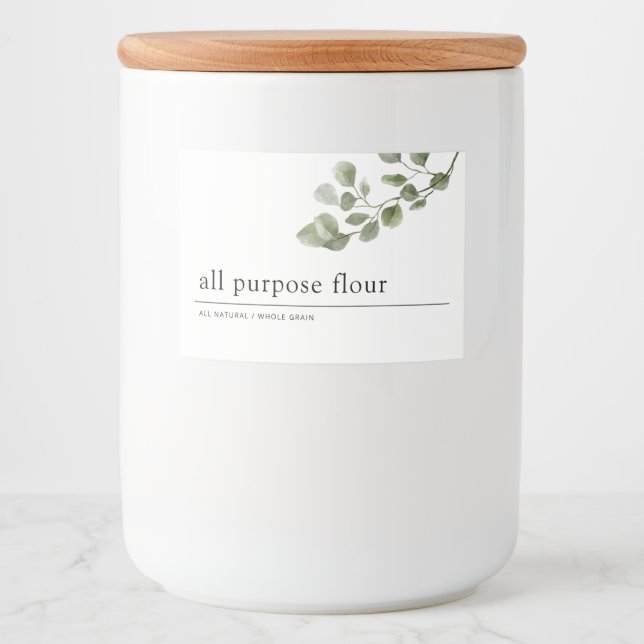 Greenery Pantry Food Label (Front)