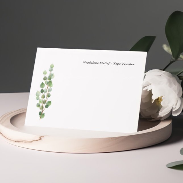 Greenery Personalized Note Cards (Creator Uploaded)