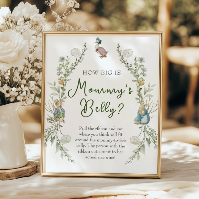 Greenery Peter Rabbit Wildflower Big Mommy Belly Poster (Creator Uploaded)