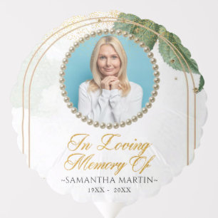 Greenery Photo In Loving Memory Memorial Balloon