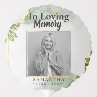 Greenery Photo Memorial Celebration of life Balloon