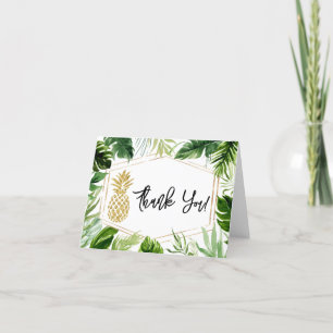 Greenery Pineapple Baby Shower Thank You Card