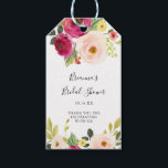 Greenery Pink Blush Floral Bridal Shower Gift Tags<br><div class="desc">These greenery pink blush floral bridal shower gift tags are perfect for a simple wedding shower. The design features hand-painted illustrated beautiful pink,  blush and yellow peonies with green foliage.</div>