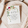 Greenery Pink Blush Floral Sip and See Invitation