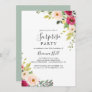Greenery Pink Blush Floral Surprise Party Invitation