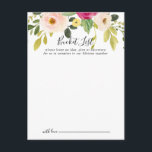 Greenery Pink Blush Wedding Bucket List Cards<br><div class="desc">These greenery pink blush wedding bucket list cards are the perfect activity for a simple wedding reception or bridal shower. The design features hand-painted illustrated beautiful pink,  blush and yellow peonies with green foliage.

Change the wording to suit any life event. Bucket list sign is sold separately.</div>