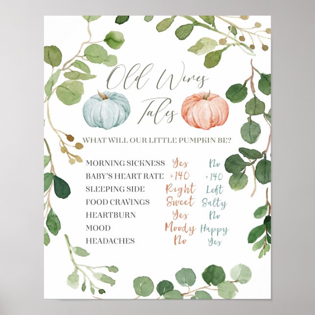 Greenery Pink Mint Peach Pumpkin Old Wives Tales Poster (Front)