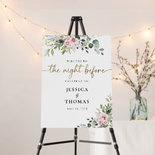 Greenery Pink Rose The Night Before Foam Boards