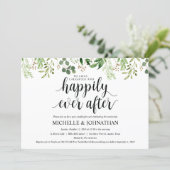 Greenery Post Wedding Brunch Invitation Card (Standing Front)