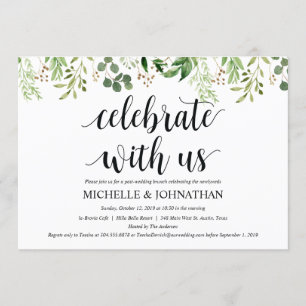 Greenery Post Wedding Brunch Invitation Card