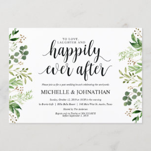 Greenery Post Wedding Brunch Invitation Card