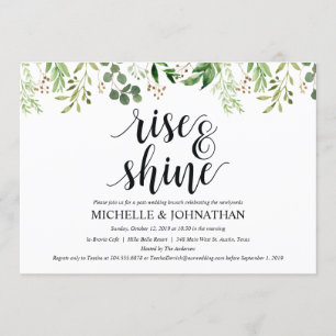 Greenery Post Wedding Brunch Invitation Card