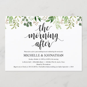 Greenery Post Wedding Brunch Invitation Card