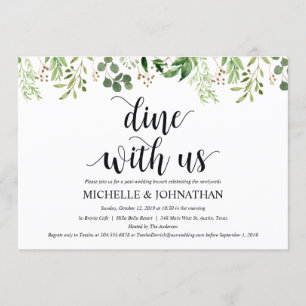 Greenery Post Wedding Brunch Invitation Card