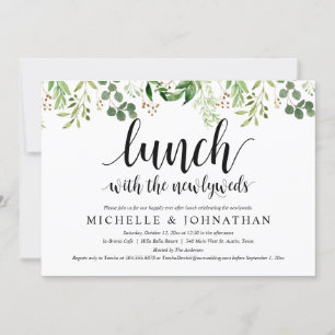 Greenery Post Wedding Dinner Party Invitation
