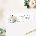 Greenery Pumpkin Fall Bridal Shower Label<br><div class="desc">Delicate watercolor greenery fall bridal shower address label. Easy to personalize with your details. Please get in touch with me via chat if you have questions about the artwork or need customization. PLEASE NOTE: For assistance on orders,  shipping,  product information,  etc.,  contact Zazzle Customer Care directly.</div>