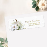 Greenery Pumpkin Fall Bridal Shower Label<br><div class="desc">Delicate watercolor greenery fall bridal shower address label. Easy to personalize with your details. Please get in touch with me via chat if you have questions about the artwork or need customization. PLEASE NOTE: For assistance on orders,  shipping,  product information,  etc.,  contact Zazzle Customer Care directly https://help.zazzle.com/hc/en-us/articles/221463567-How-Do-I-Contact-Zazzle-Customer-Support-.</div>