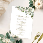 Greenery Pumpkin Fall Wedding Menu Card<br><div class="desc">Create an elegant and timeless fall-themed wedding suite that effortlessly reflects your style with personalized details.</div>