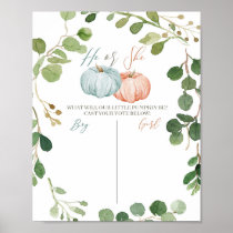 Greenery Pumpkin Pink Mint and Peach Voting Poster