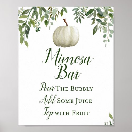 Greenery Pumpkin Sign Bridal Shower Sign