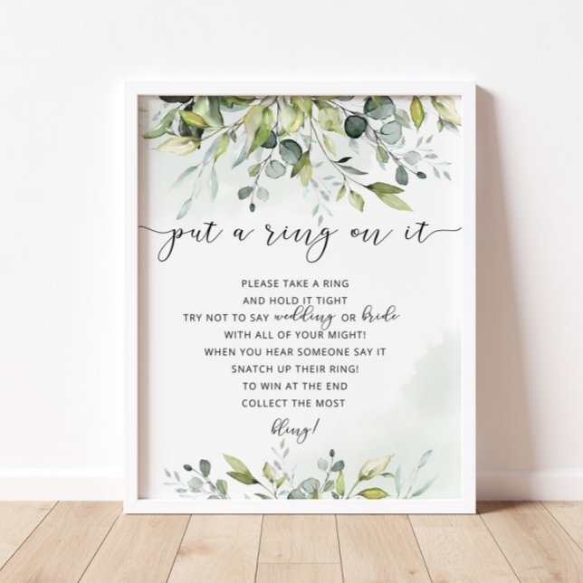 Greenery put a ring on it game poster (Creator Uploaded)