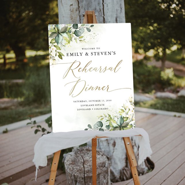 Greenery Rehearsal Dinner Foam Board (Creator Uploaded)