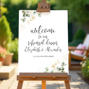 Greenery Rehearsal Dinner Welcome Sign