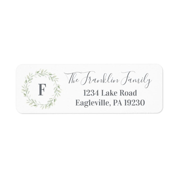 Greenery Return Address Labels Baby Shower Label Zazzle Greenery Return Address Labels Baby