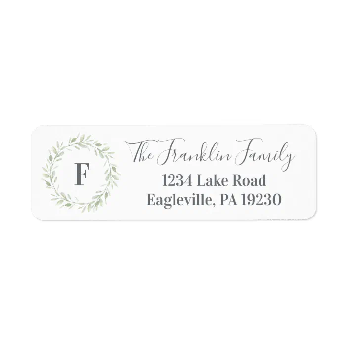Greenery Return Address Labels, Baby shower Return Label | Zazzle.com