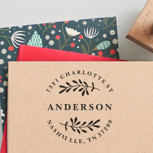 Greenery Return Address Stamp