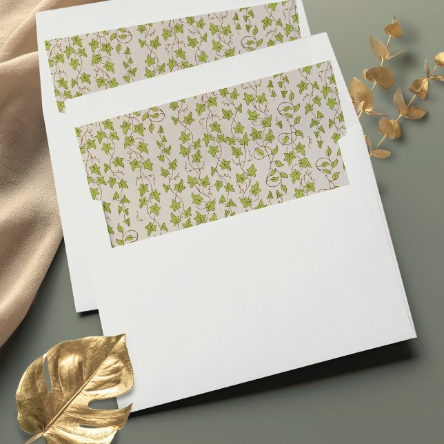 Greenery Royal Victorian Nuptial Envelope Liner (Creator Uploaded)