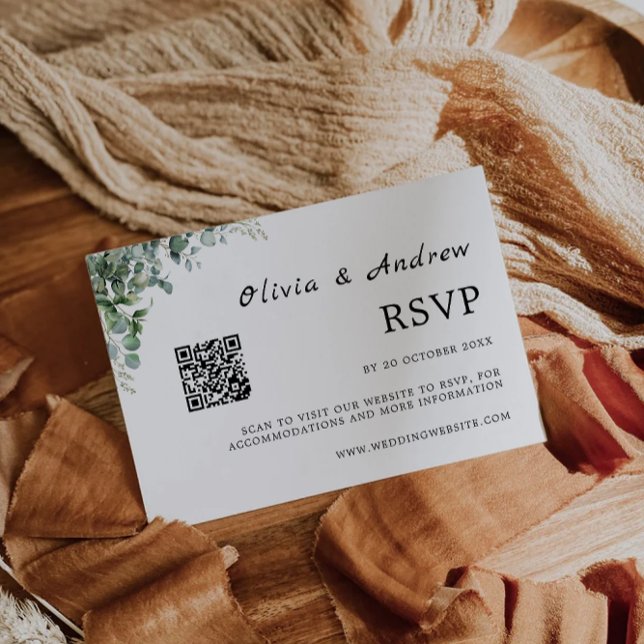 Greenery  RSVP Card Wedding Template (Greenery RSVP Card Wedding Template)