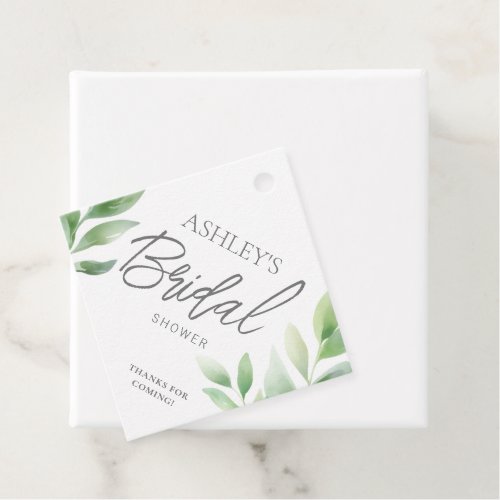 Greenery Rustic Bridal Shower Favor Tags