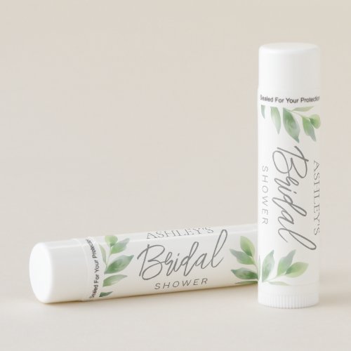 Greenery Rustic Bridal Shower Lip Balm