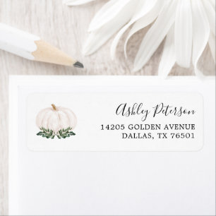 Greenery Rustic Little Pumpkin Baby Shower Label