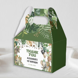 Greenery Safari Jungle Wild Animals Balloons Party Favor Boxes