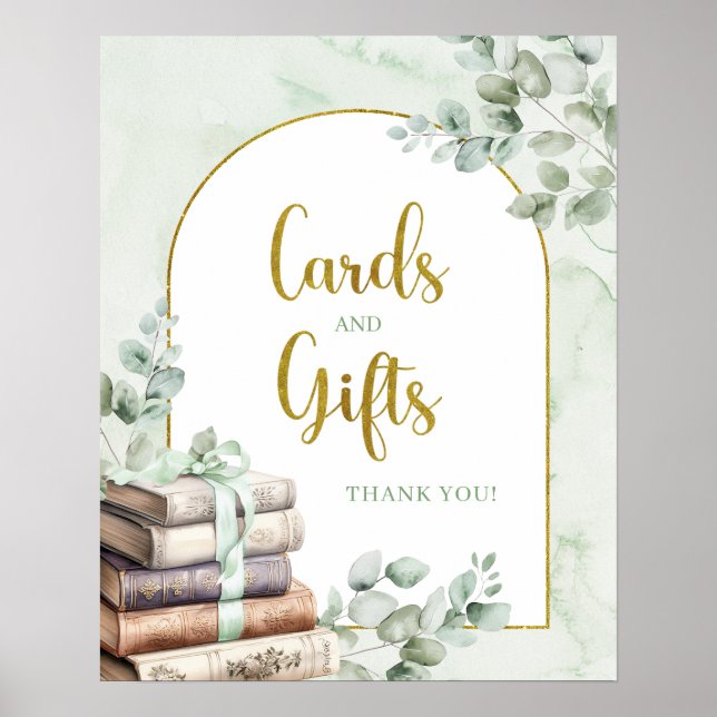 Greenery Sage Storybook Cards and Gifts Poster (Front)