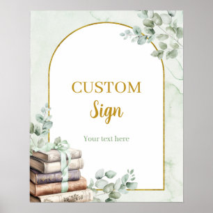 Greenery Sage Storybook Custom Sign Poster