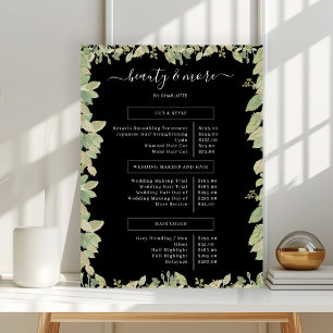 Greenery Salon Price List    Poster