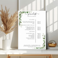 Greenery Salon Price List Poster