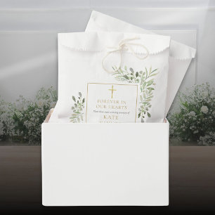 Greenery Seed Packet Christian Funeral Memorial Favor Bag