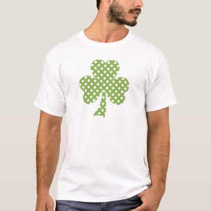 Greenery Shamrock Clover Polka dots Patrick's Day T-Shirt